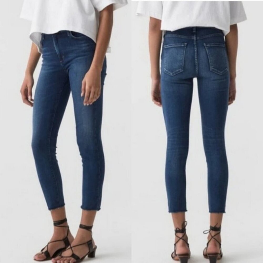 Agolde Sophie Crop fray hem jeans size 25